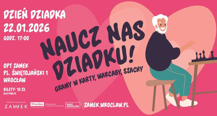 Plakat Dzień Dziadka: „Naucz nas, dziadku”