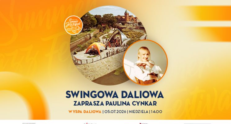 Plakat VSJF: Swingowa Daliowa. Zaprasza Paulina Cynkar