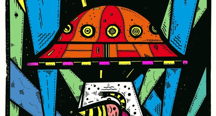 Plakat Wystawa plakatów Pawła Króla. Plakaty jednorazowe i inne historie fantastyczne nie z tej ziemi