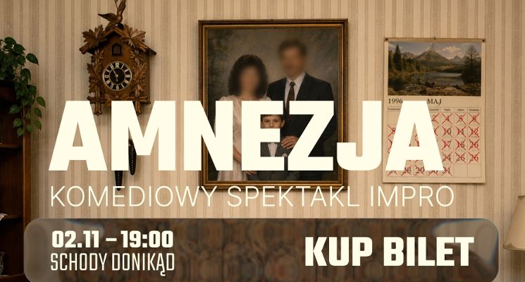 Plakat Amnezja — thriller impro [18+]