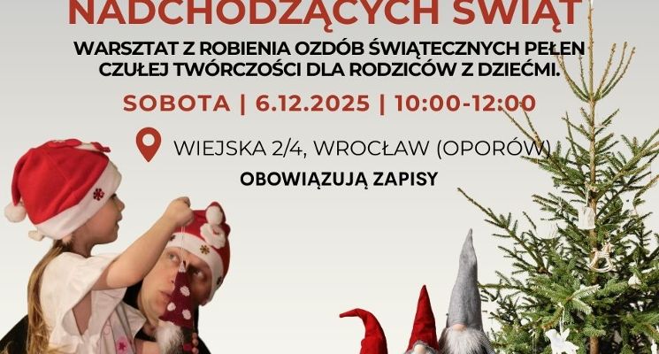 Plakat Stwórz klimat nadchodzących Świąt-bezpłatne warsztaty z robienia ozdób