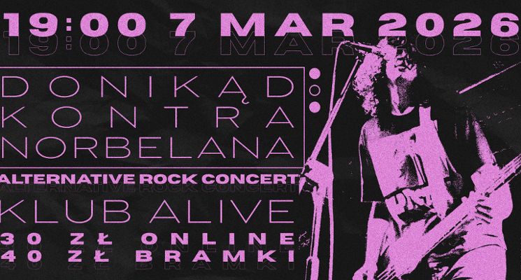 Plakat DONIKĄD | KONTRA | NORBELANA @ ALIVE, WROCŁAW