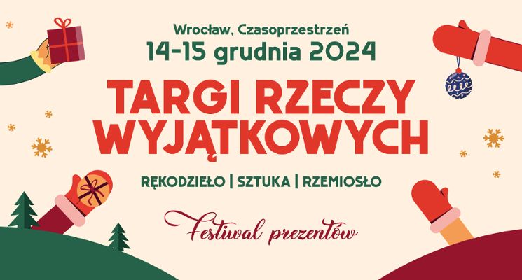 Plakat Targi Rzeczy Wyjątkowych JWSR – Festiwal Prezentów