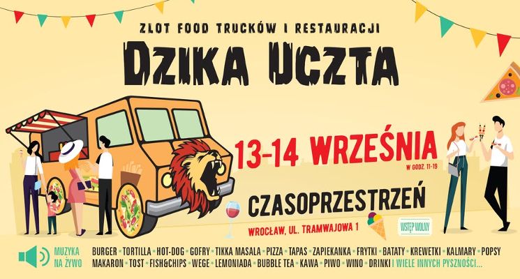 Plakat Dzika Uczta – zlot foodtrucków i restauracji