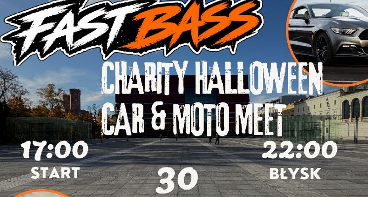 Plakat Fast Bass Charity Halloween Car & Moto Meet [zlot motoryzacyjny i zbiórka charytatywna]