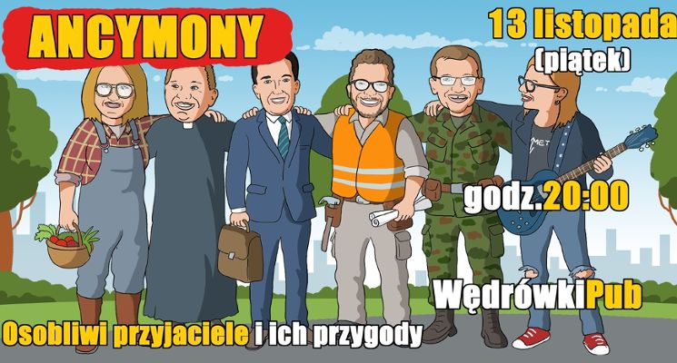Plakat Ancymony – komedia improwizowana
