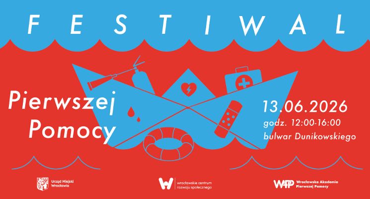 Plakat Festiwal Pierwszej Pomocy - Wrocław 2026