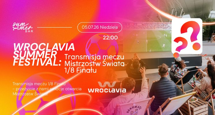 Plakat Wroclavia Summer Festival: Transmisja meczu mistrzostw świata 1/8 Finału