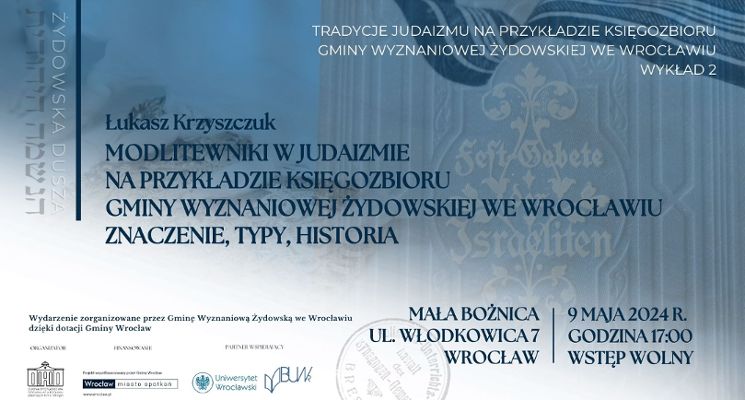 Plakat Żydowska Dusza. Skarby Gminy Wyznaniowej Żydowskiej we Wrocławiu