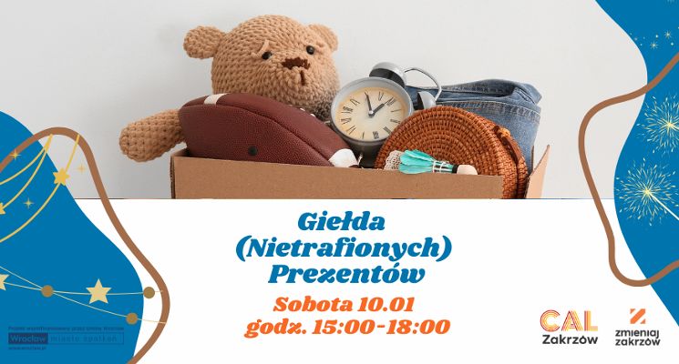 Plakat Giełda (Nietrafionych) Prezentów - wymiana sąsiedzka