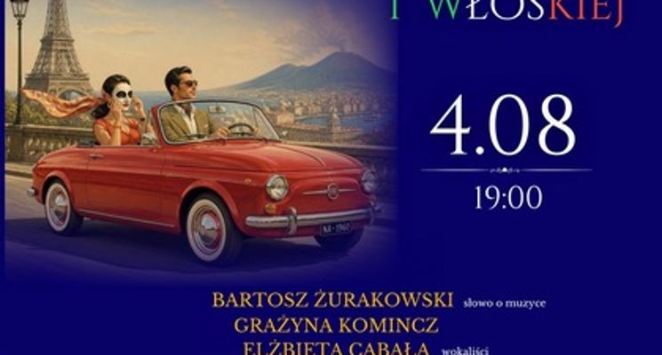 Plakat Z Paryża do Neapolu – Gala Piosenki Francuskiej i Włoskiej