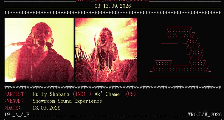 Plakat Rully Shabara (IND) //// Ak’Chamel (US) Avant Art Festival 2026 WROCŁAW