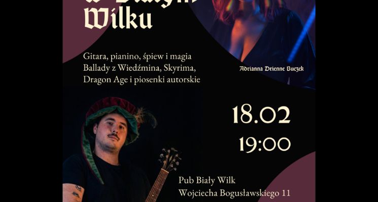 Plakat Muzyczna podróż do świata gier w Białym Wilku