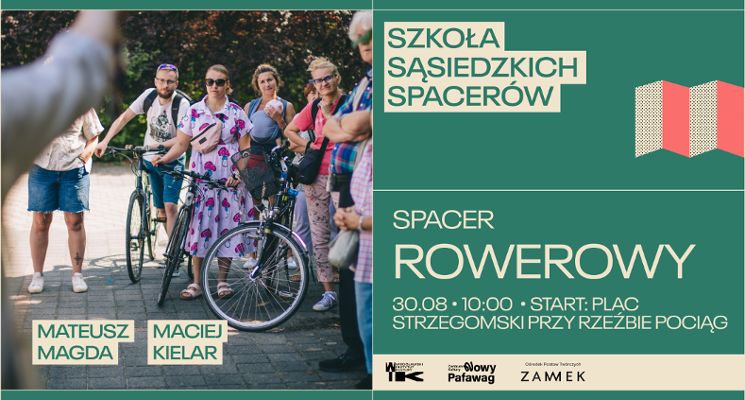 Plakat Sąsiedzki Rajd Rowerowy: Fokus na Fabryczną | Kolarskie zakończenie wakacji