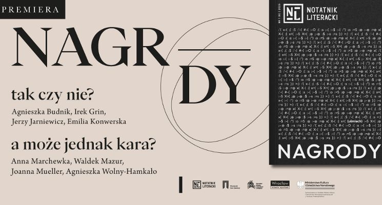Plakat Premiera „Notatnika Literackiego” nr 6, czyli dużo o nagrodach