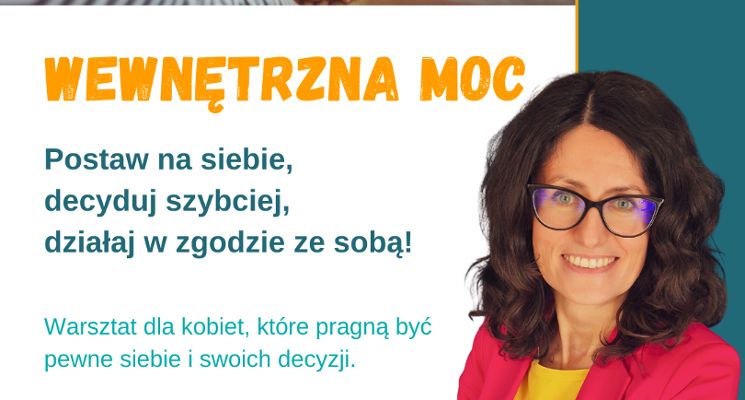 Plakat Warsztat dla kobiet "Wewnętrzna MOC"