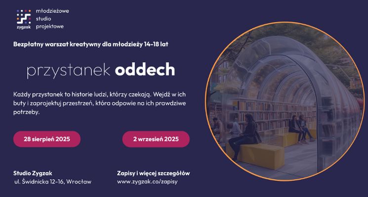 Plakat Warsztat projektowy – Przystanek Oddech
