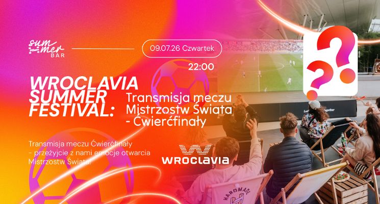 Plakat Wroclavia Summer Festival: Transmisja meczu mistrzostw świata Ćwierćfinały