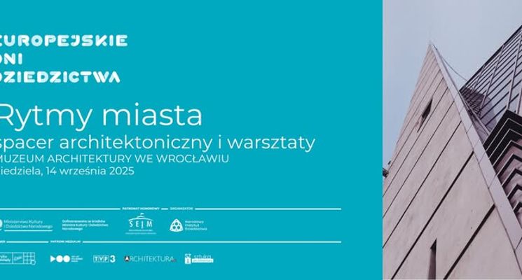 Plakat Rytmy miasta – spacer architektoniczny i warsztaty