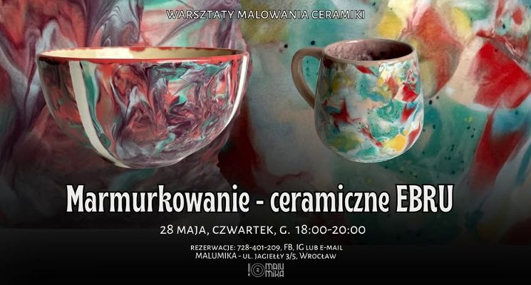 Plakat Marmurkowanie - ceramiczne ebru