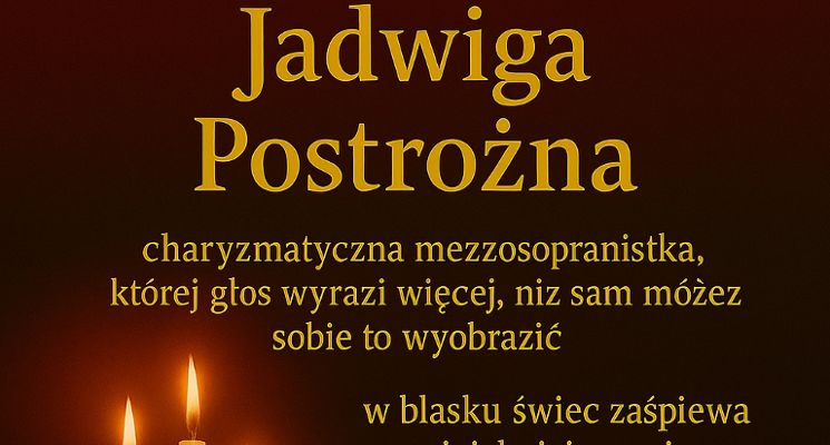 Plakat Piątkowy wieczór z muzyką operową w blasku świec
