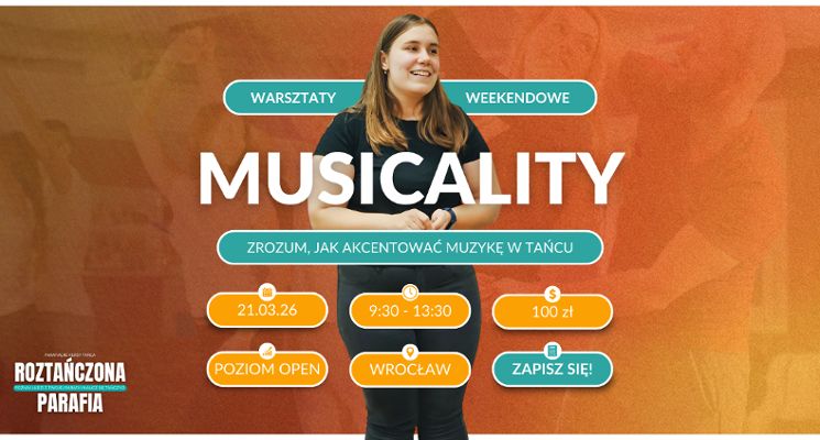 Plakat Musicality | warsztaty taneczne solo z Asią