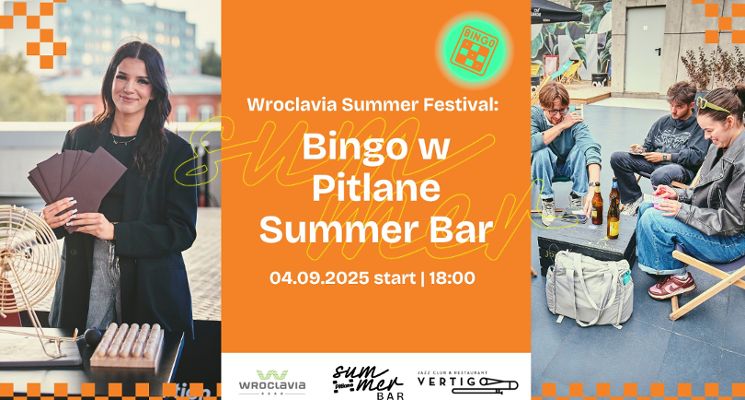 Plakat Bingo w Pitlane Summer Bar [Wroclavia Summer Festival]
