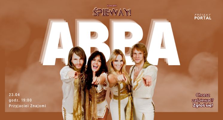 Plakat The best off ABBA | Koncert ŚPIEWAY | Projekt Portal