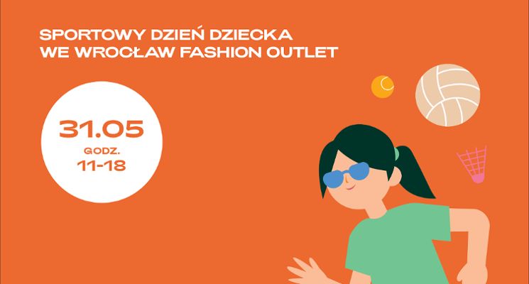 Plakat Zrób dziecku prezent, który zaprocentuje, sprawdź jego predyspozycje z AWF i Wrocław Fashion Outlet