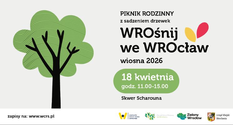 Plakat Piknik WROśnij we WROcław (skwer Sharouna)