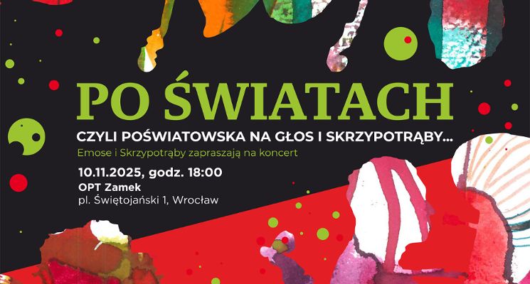 Plakat Emose Uhunmwangho i Skrzypotrąby. Koncert poświęcony poezji Haliny Poświatowskiej