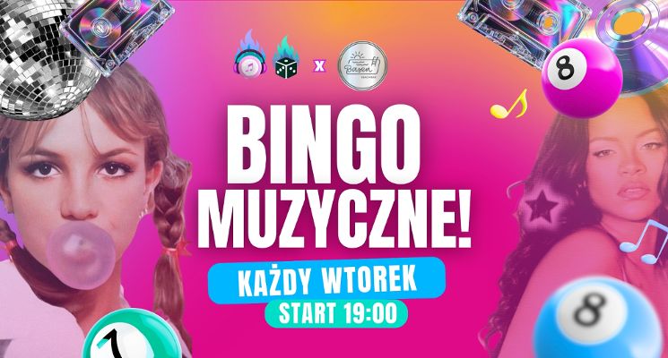 Plakat Bingo muzyczne na Basen beach bar