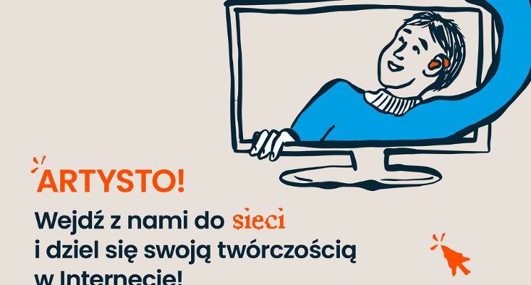 Plakat Cykl szkoleń „Artysta bez granic” – dla artystów z niepełnosprawnościami, opiekunów i techników wydarzeń kulturalnych