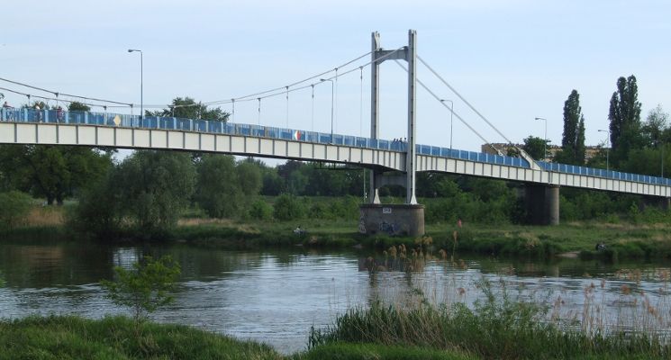 Plakat Wrocław nad rzeką: spacer po osiedlu Dąbie (część pierwsza)