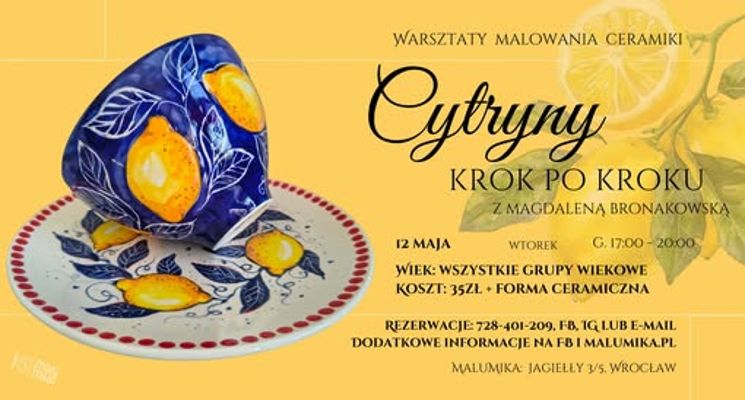 Plakat Cytryny – malowanie krok po kroku