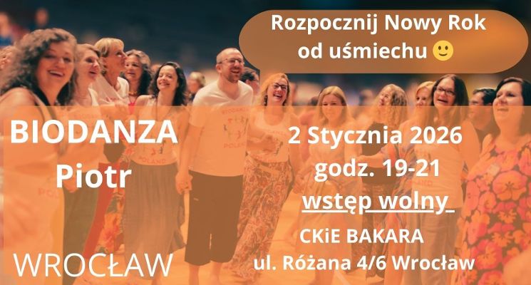 Plakat Biodanza - dbamy o dobrostan psychofizyczny poprzez ruch