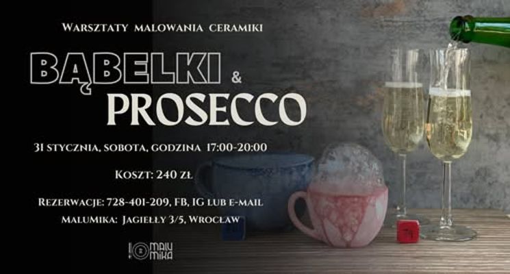 Plakat Bąbelki i prosecco