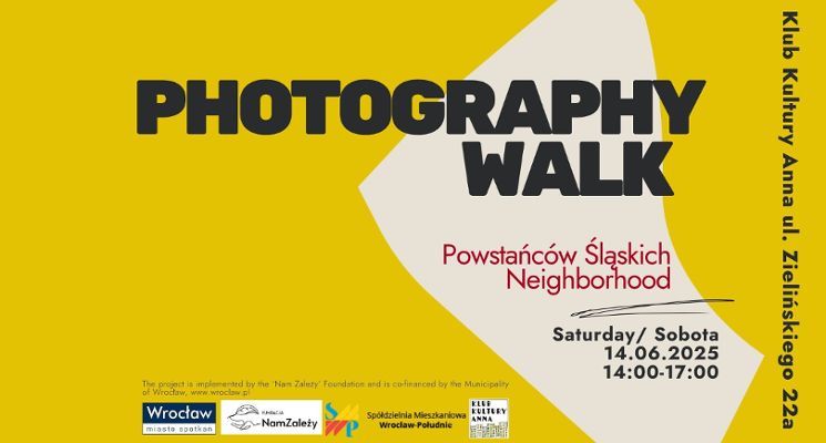 Plakat Spacer fotograficzny na osiedlu Powstańców Śląskich