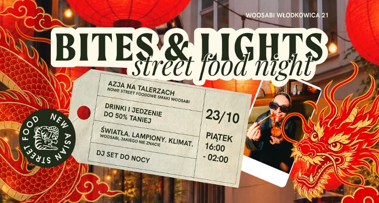 Plakat Bites & Lights - STREET FOOD NIGHT W WOOSABI