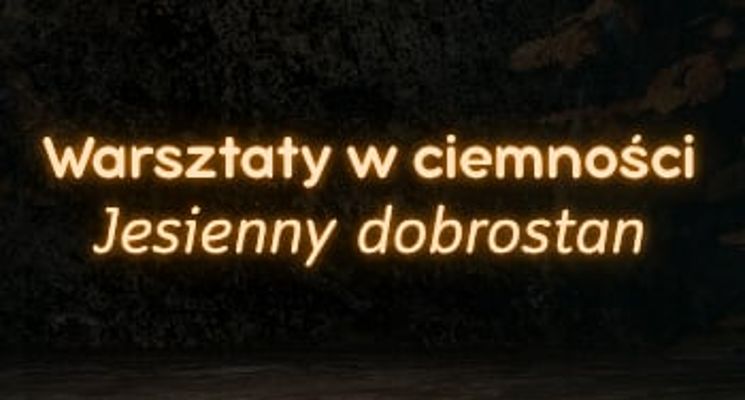 Plakat Warsztaty w ciemności – twój dobrostan jesienią
