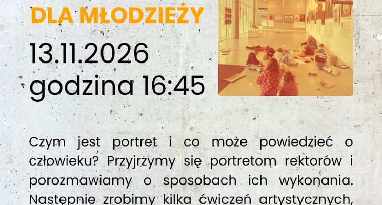 Plakat Czym jest portret? - warsztaty dla młodzieży