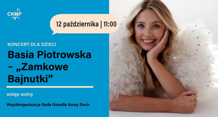 Plakat „Zamkowe Bajnutki” – koncert Basi Piotrowskiej