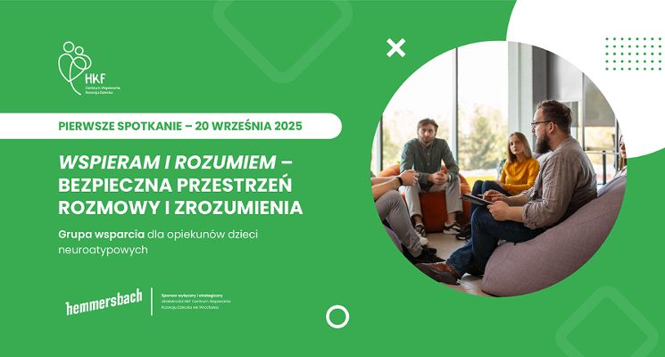 Plakat Grupa wsparcia dla rodziców i opiekunów dzieci neuroatypowych