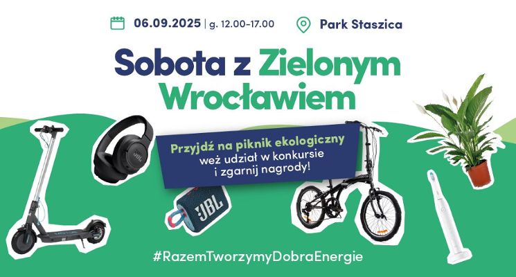Plakat Sobota z Zielonym Wrocławiem – największy ekologiczny piknik we Wrocławiu