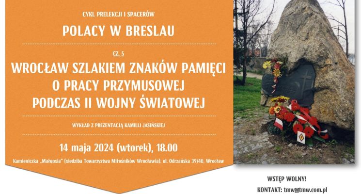 Plakat Kolejna prelekcja z cyklu Polacy w Breslau
