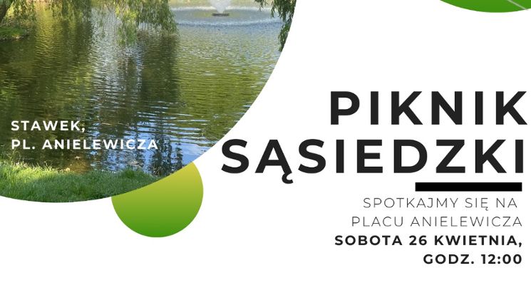 Plakat Piknik sąsiedzki na placu Anielewicza