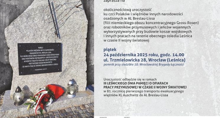 Plakat III Leśnicki Dzień Pamięci o ofiarach pracy przymusowej