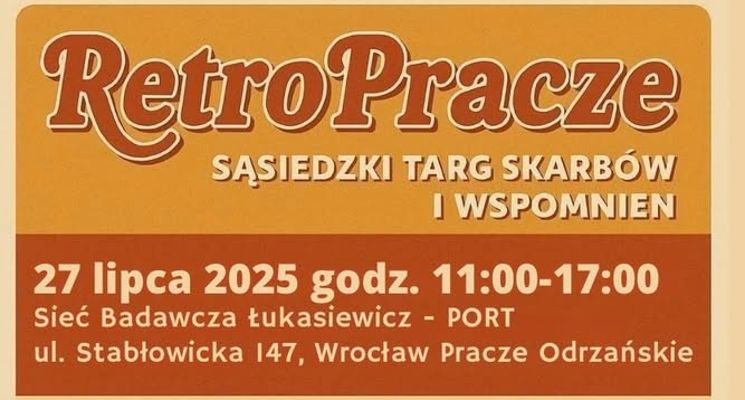 Plakat RetroPracze II – Sąsiedzki targ skarbów i wspomnień