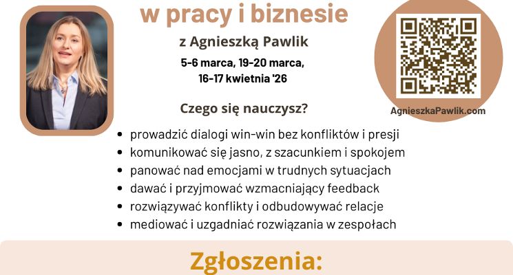 Plakat Trening komunikacji NVC w pracy i biznesie