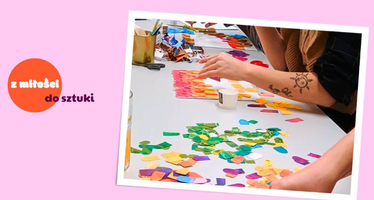 Plakat Wyłącz głowę, włącz kolor: Warsztaty tworzenia kolażu z papieru